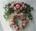 Mauve/Blush Peony & Eucalyptus Swag/Wreath for Wedding/Front Door, Rustic Flower Swag, Boho Wreath, Rose and Eucalyptus Swag/Wreath