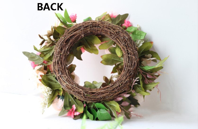 Artifical Flower Wreth Rose Plant Wreath  For Front Door Farmhouse Decor, Wedding wreath Year Round Wreath,Indoor Outdoor Decor Wreath