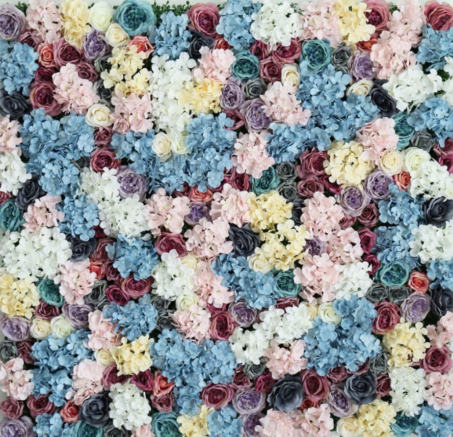 Hydrangea Flowers Wall Wedding Background Romantic Photography Backdrops  Bridal Shower Baby Shower Decor Floral panels