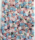 Baby Blue Pink Flower Wall for Wedding Arrangement Fake Flower Wall For Bridal Shower Event Salon Party Decor Floral Panel
