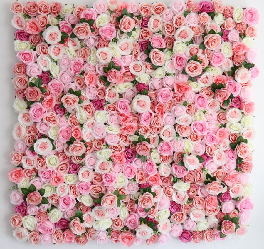 Artifical  Flower Wall For Wedding Backdrop Arrangement Decor Bridal Shower Photography Boutique Shop Decor Floral Panels 15.75 x23.62inch
