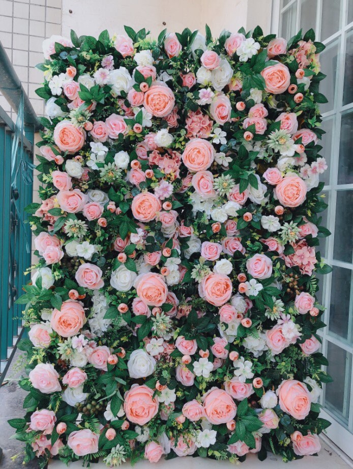 3D Flower Wall Green Plants Wall For Wedding Photography Backdrop Special Event Salon Boutique Shop DecorArrangement Floral Panels 40x60cm