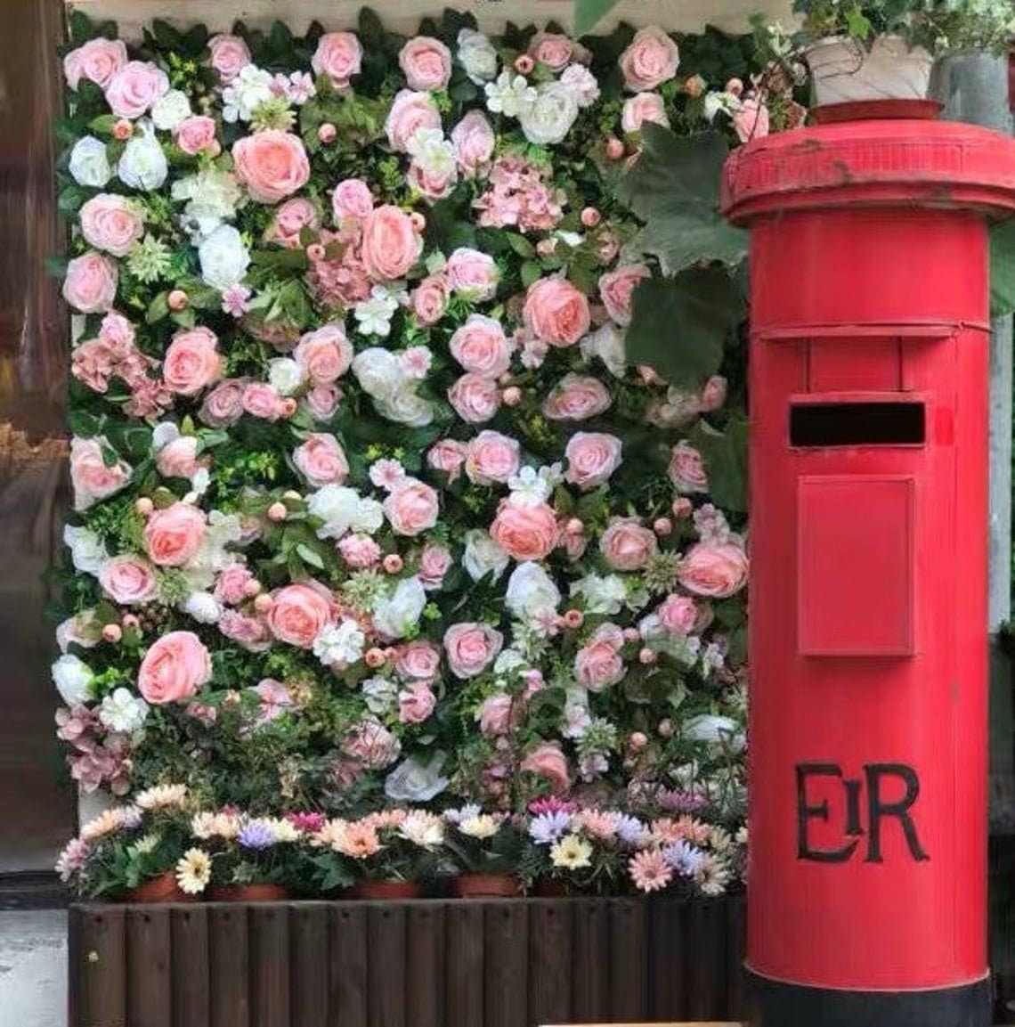 3D Flower Wall Green Plants Wall For Wedding Photography Backdrop Special Event Salon Boutique Shop DecorArrangement Floral Panels 40x60cm