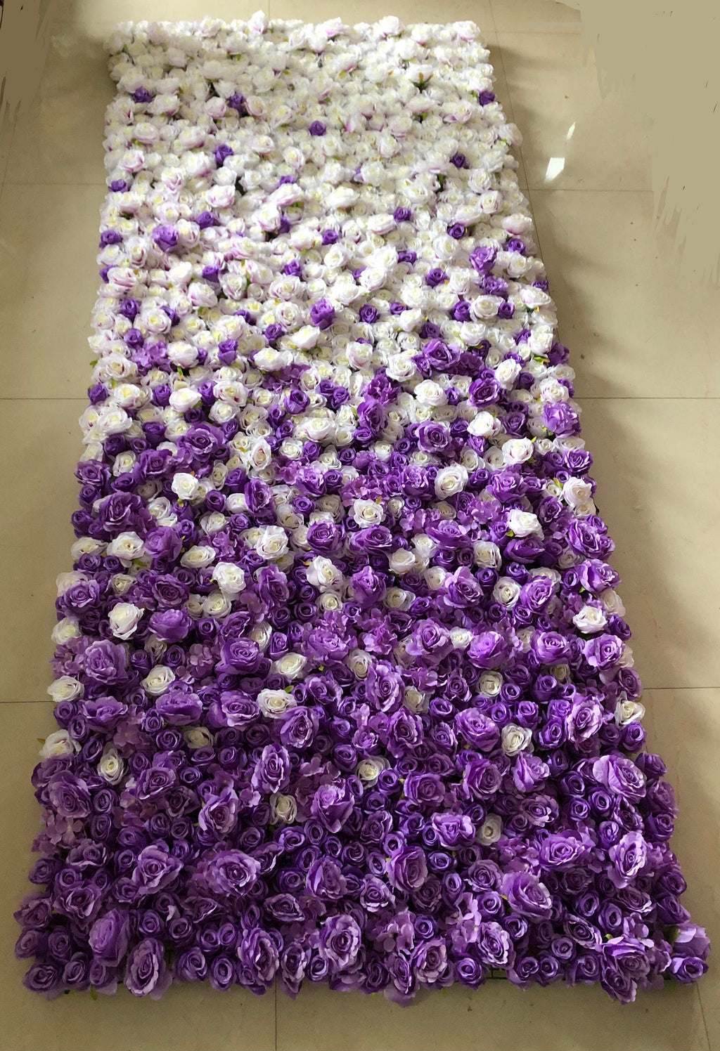 Purple Gradul Floral Wall Artificial flower Wedding Photography Backdrop Bridal Shower Event Salon Party Arrangement Decor Floral Panels 40x60cm