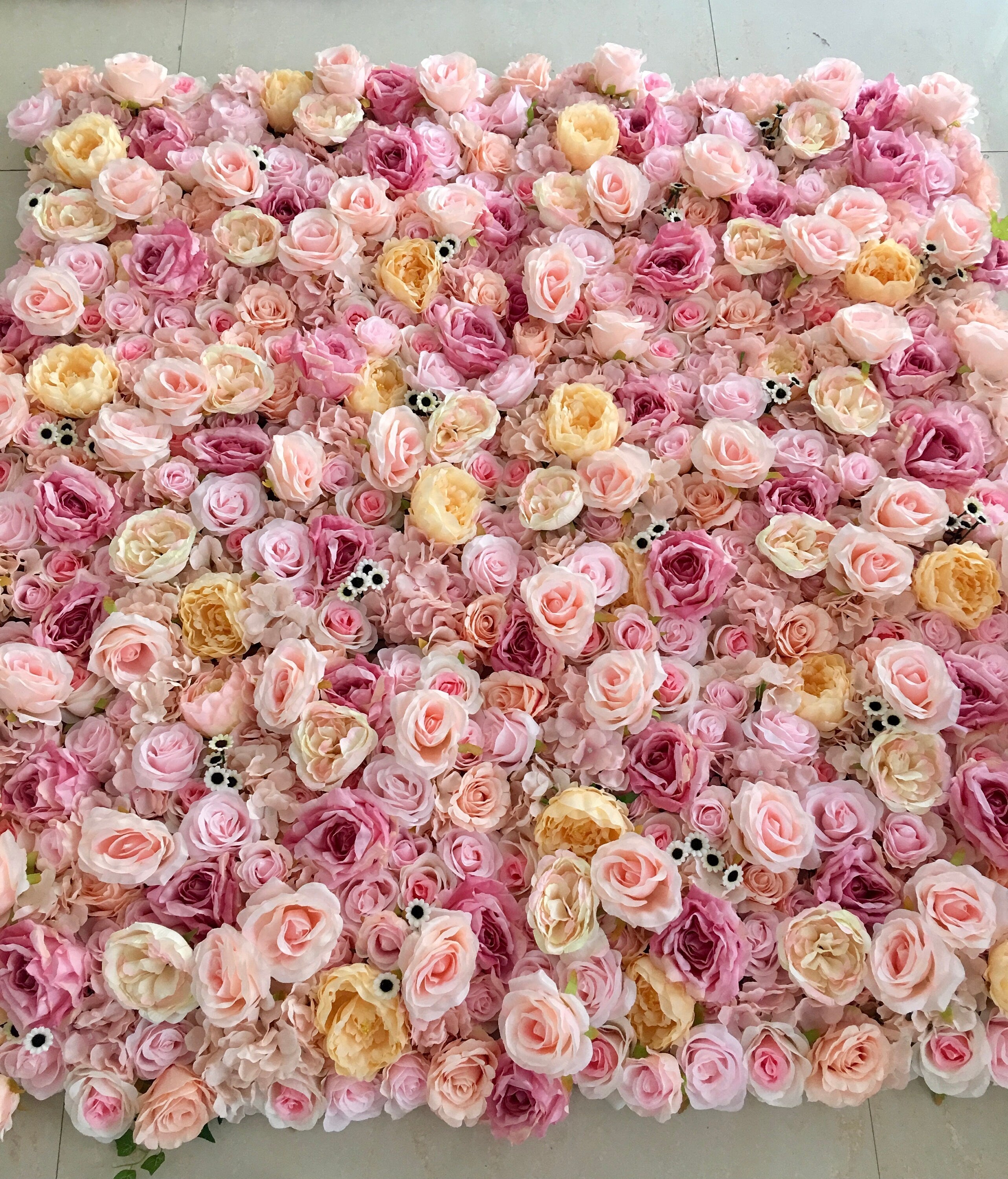 3D Baby Pink Flower Wall For Wedding Romantic Photography Bridal Shower Special Event Arrangement Decor Fake Floral Panels 40*60cm