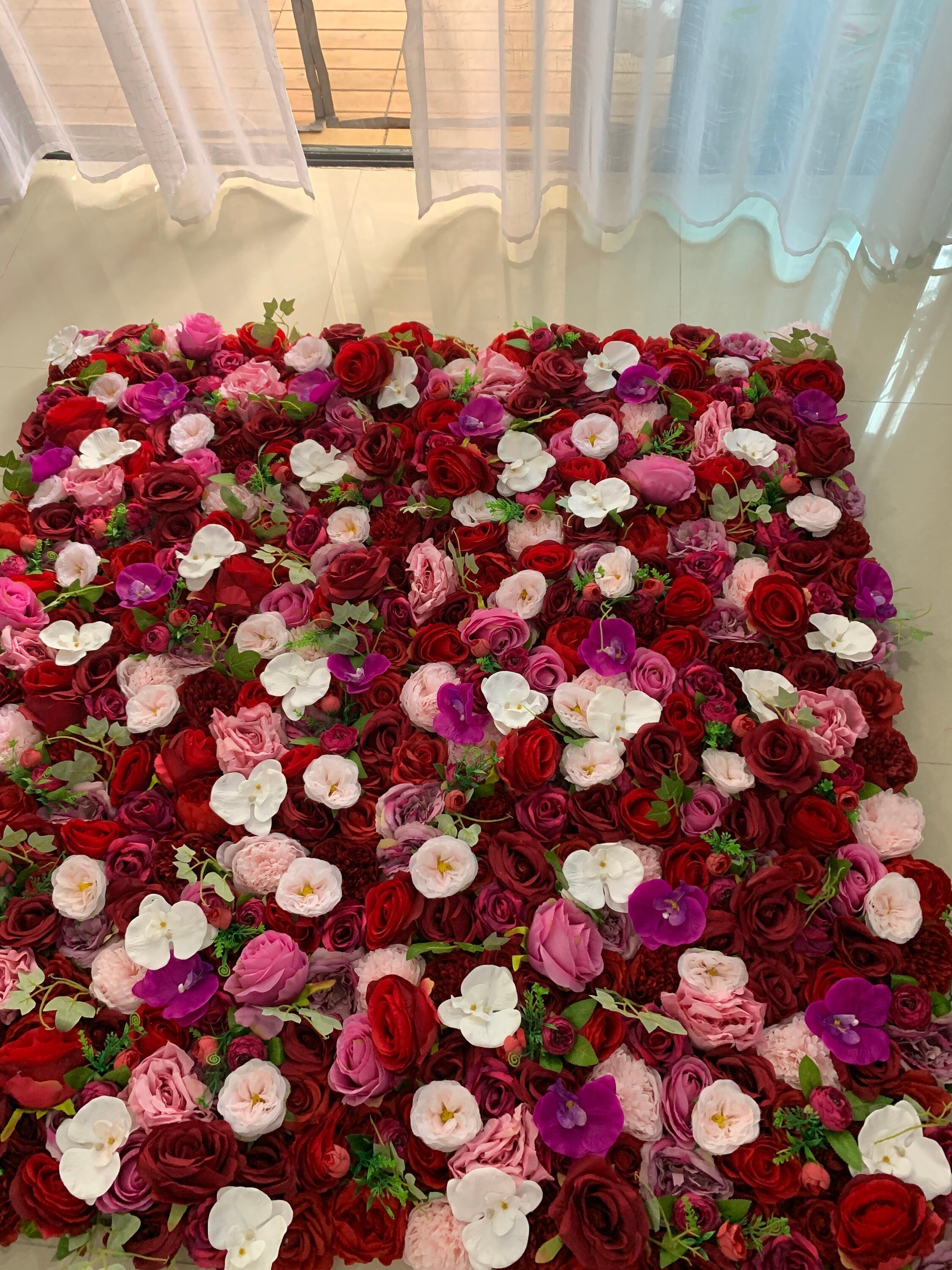 Butterfly Flower Wall  For Wedding Romantic Photography Background Bridal Shower Special Event Salon Decor Floral Panels 40x60cm
