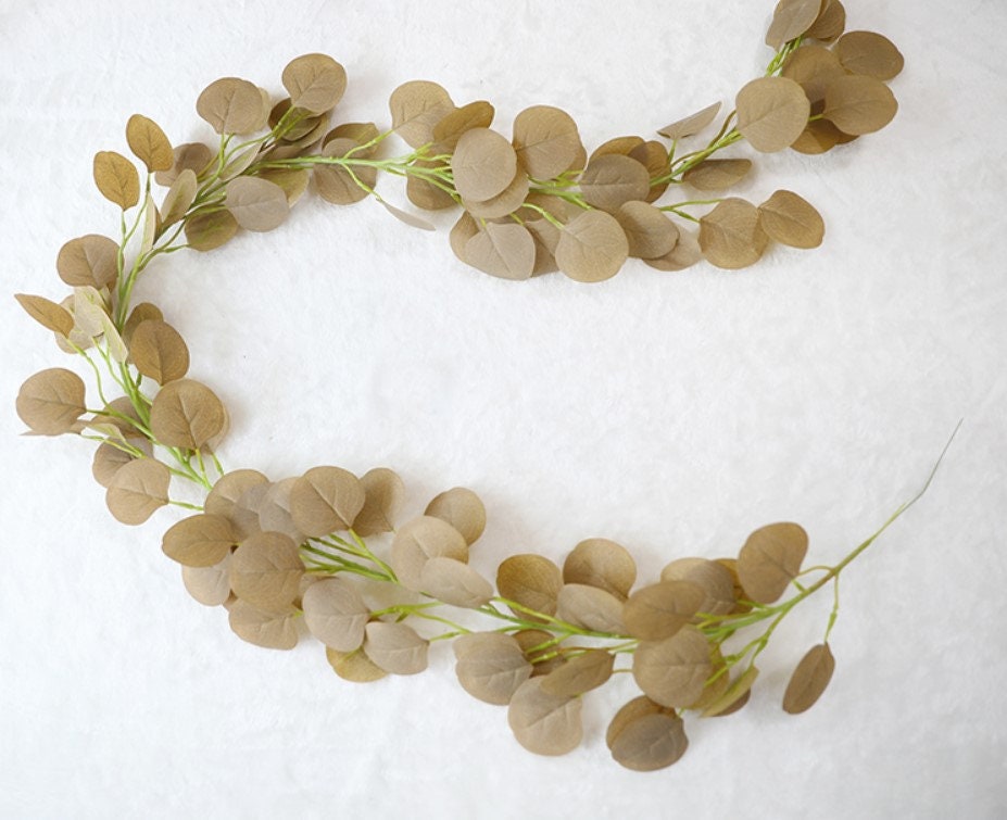 Hanging Plants Artificial Simulation Eucalyptus Leaves Rattan Garland Vine Rattan Home Wedding Decorations Arrangement Fake Green Plants