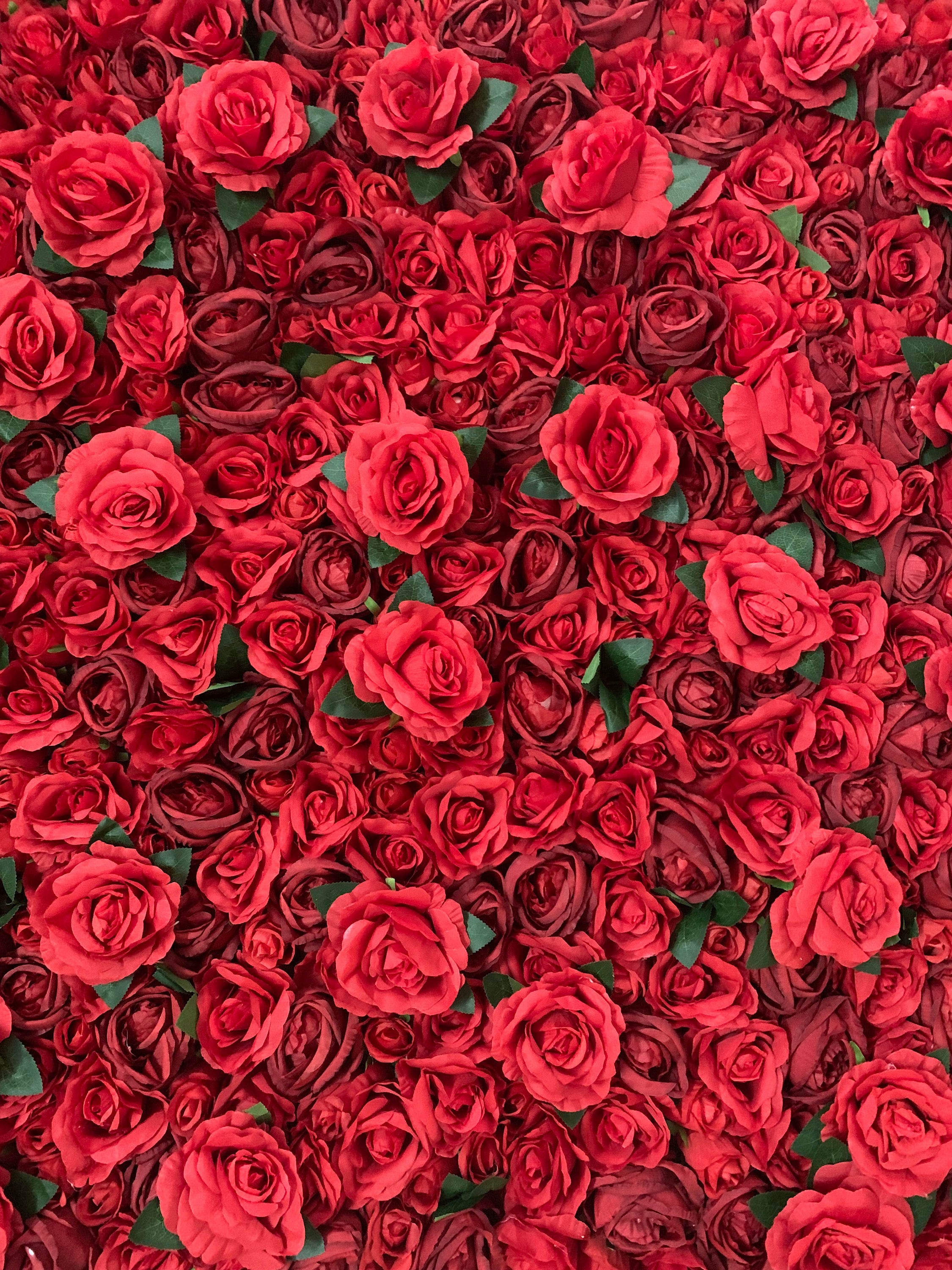 Red Rose Wedding Flower For Romantic Photography Backdrop Bridal Shower Special Event Arrangement Decor Fake Floral Panels