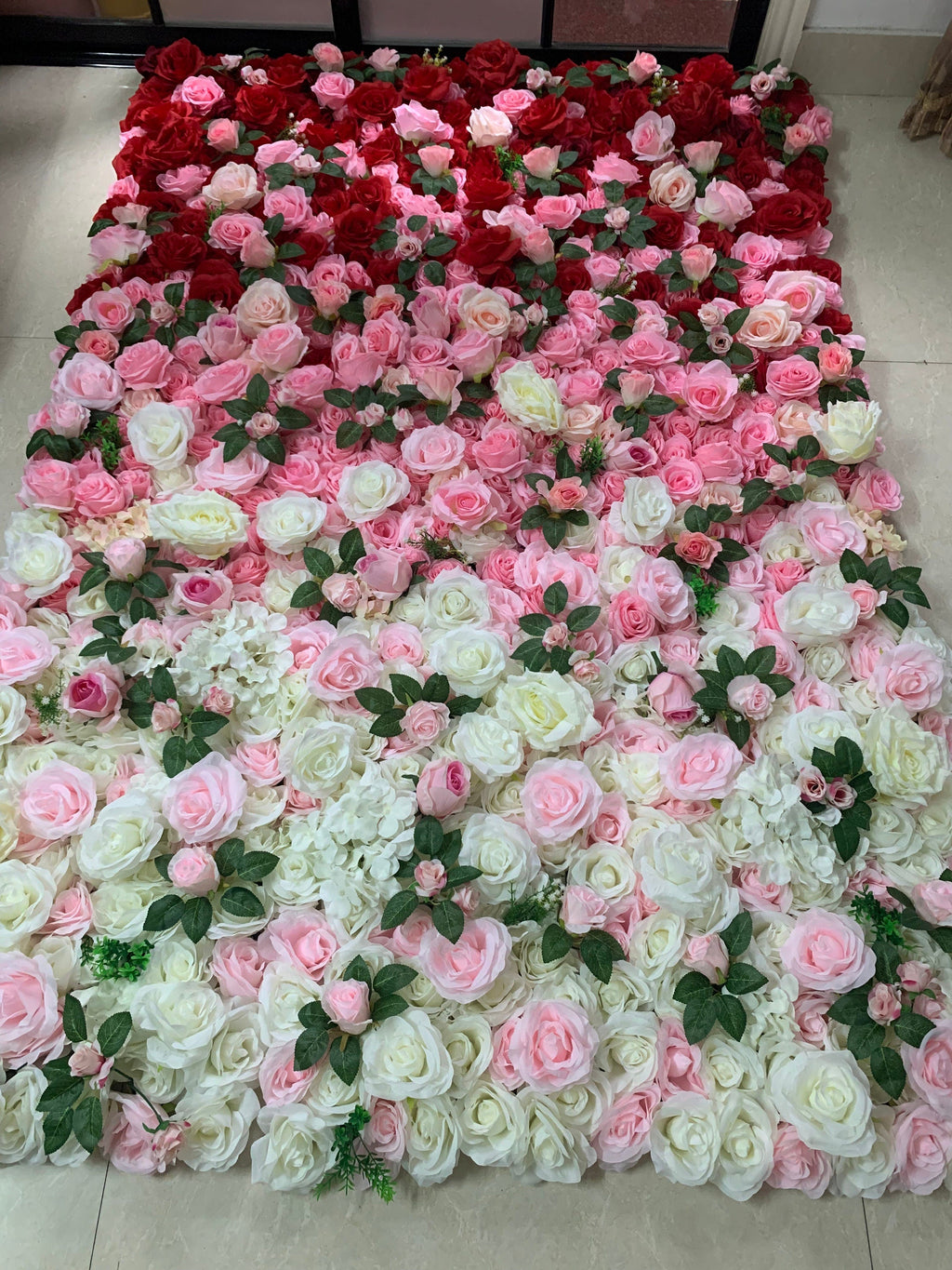 Gradual Color Floral Wall Wedding Arrangement Fake Flower Wall Backdrop Bridal Shower Event Salon Party  Photography Panel 15.75"x23.62"