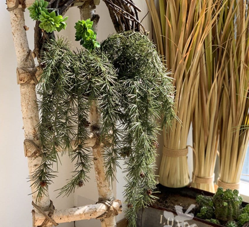 Christmas decorations Artificial Simulation Pine Needle Emulation Pine Nut Branches Hanging Basket Fake Plants Wedding Event Home Decoration