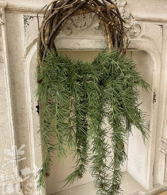 Christmas decorations Artificial Simulation Pine Needle Emulation Pine Nut Branches Hanging Basket Fake Plants Wedding Event Home Decoration