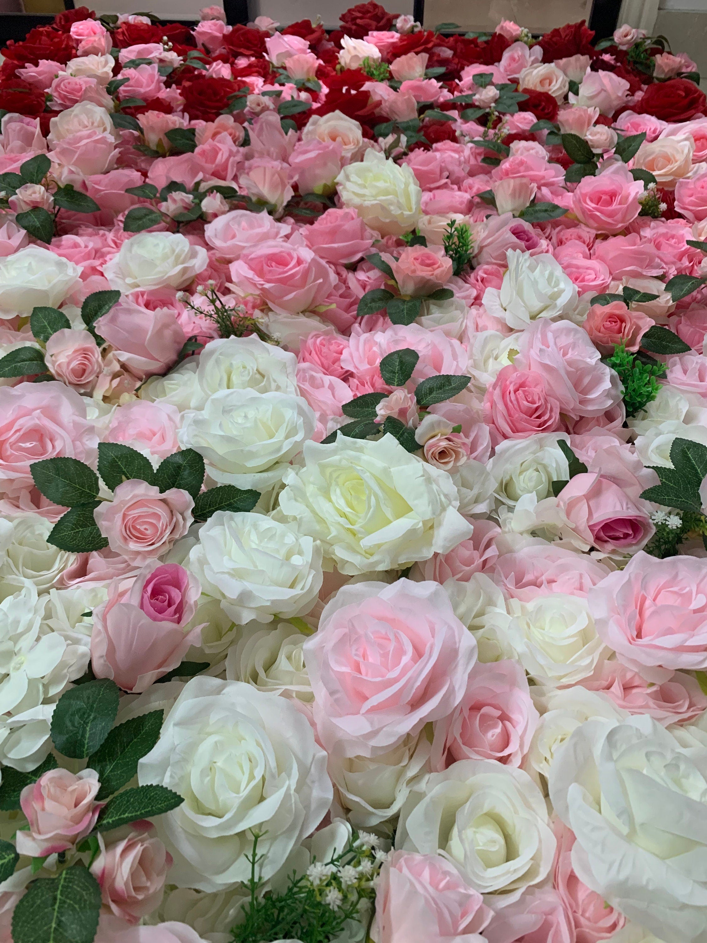 Gradual Color Floral Wall Wedding Arrangement Fake Flower Wall Backdrop Bridal Shower Event Salon Party  Photography Panel 15.75"x23.62"
