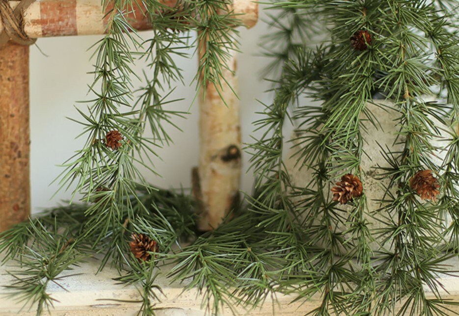 Christmas decorations Artificial Simulation Pine Needle Emulation Pine Nut Branches Hanging Basket Fake Plants Wedding Event Home Decoration