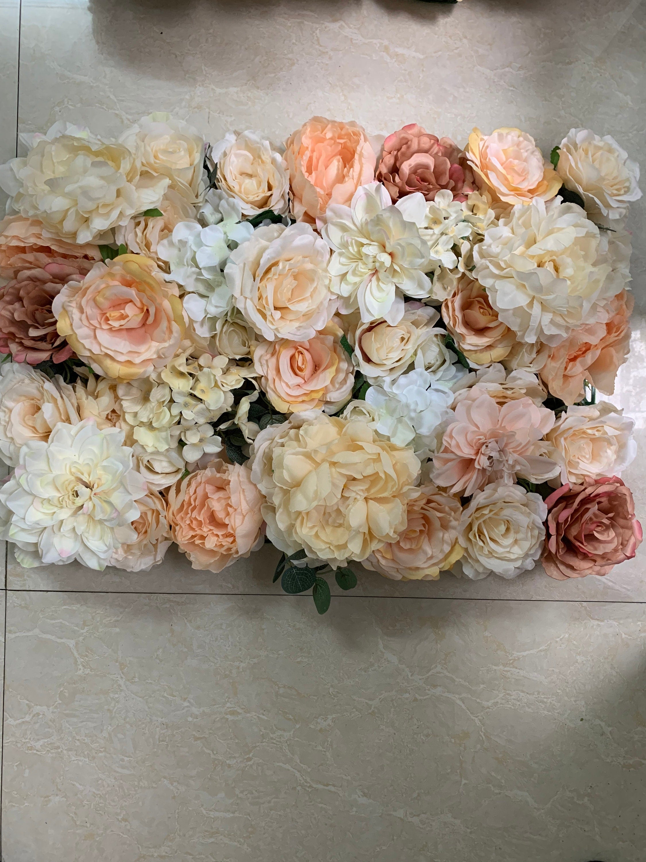 Champagne Wedding Flower Wall  Wedding Photography Backdrop Artificial Simulation Flower Wall  for Special Event Party Decor Panel 40x60cm