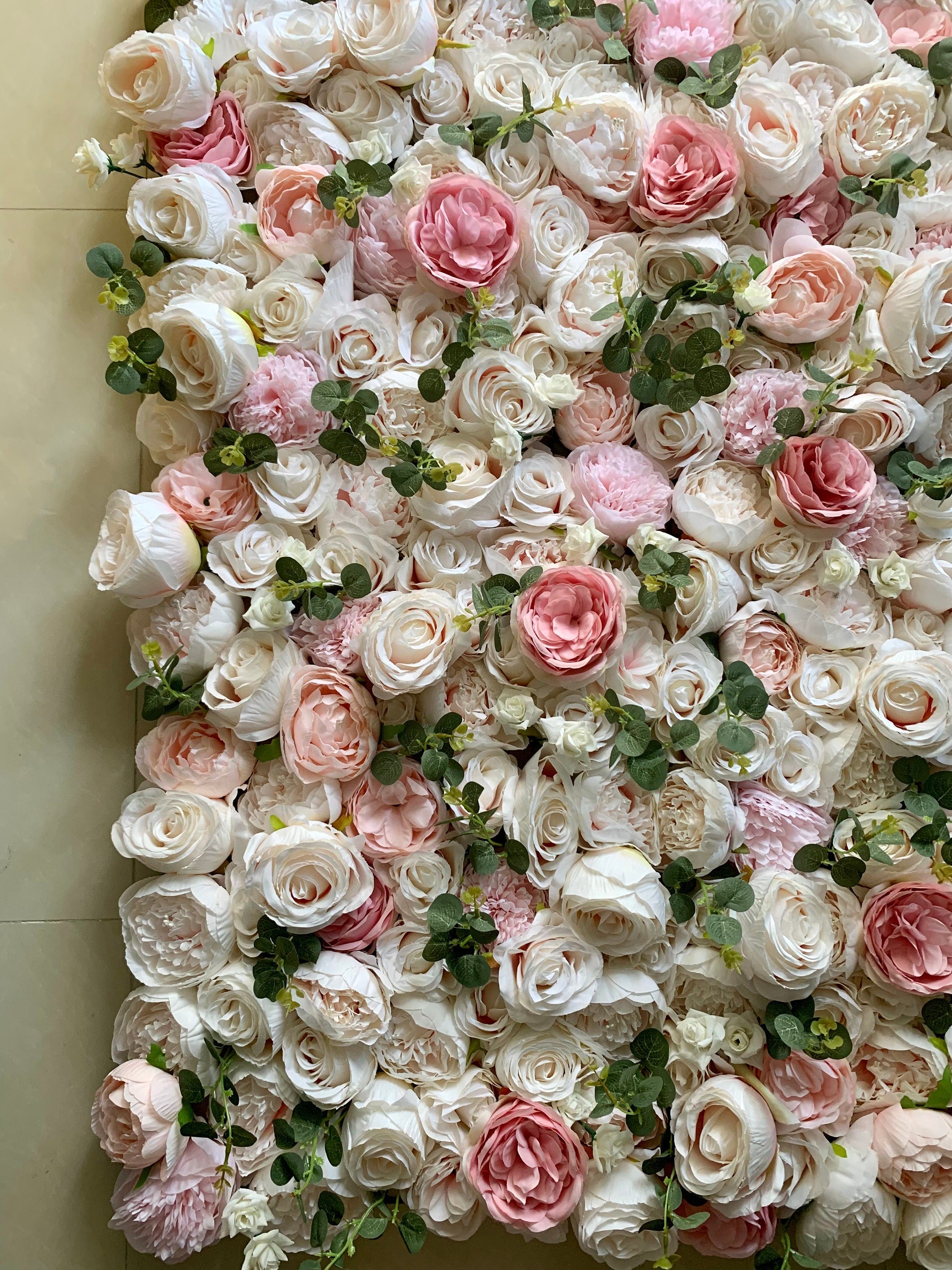 Baby Pink Fake Flower Wall For Wedding Photography Backdrop Special Event Party Boutique Shop Decor Floral Panels 40x60cm