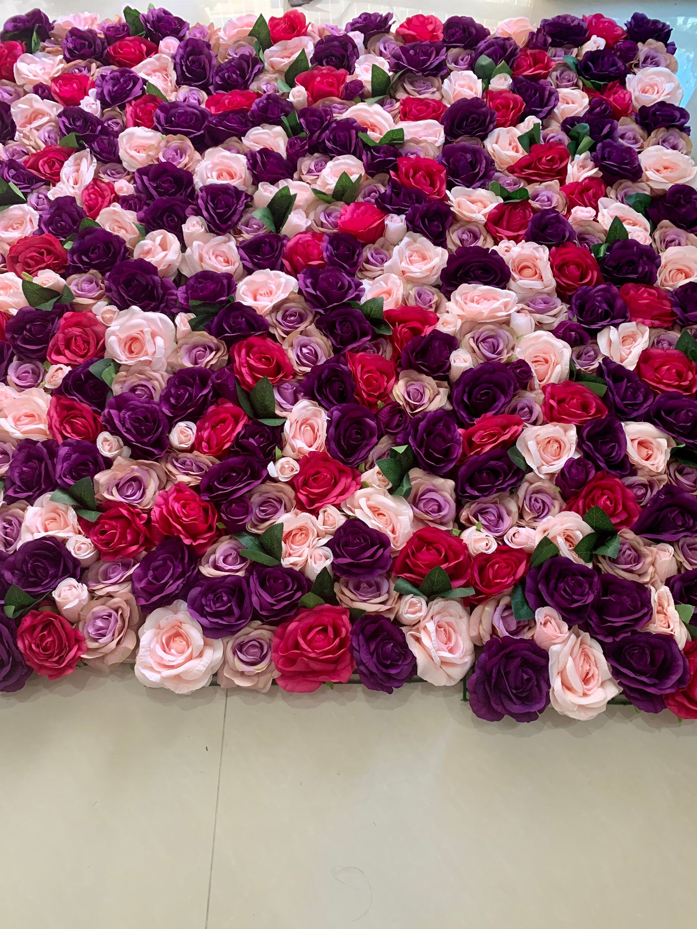 Romantic Violet Wedding Flower Wall Fake Flower Wall For Photography Backdrop Special Event Decor Floral Panels 40*60cm