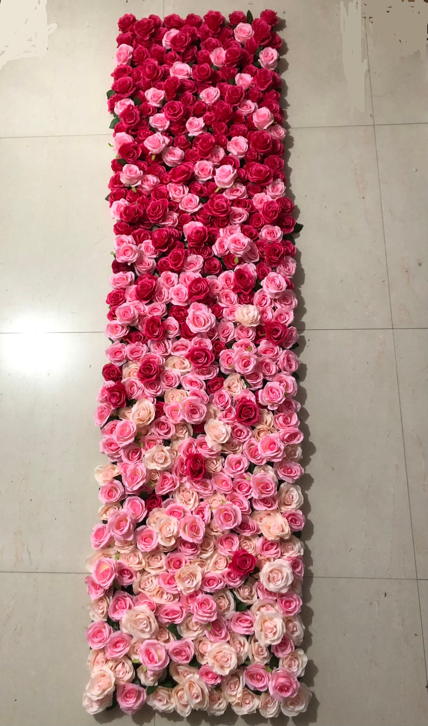 Pink Gradul Floral Wall For Wedding Photography Backdrop Bridal Shower Event Salon Party Arrangement Decor Floral Panels 40x60cm