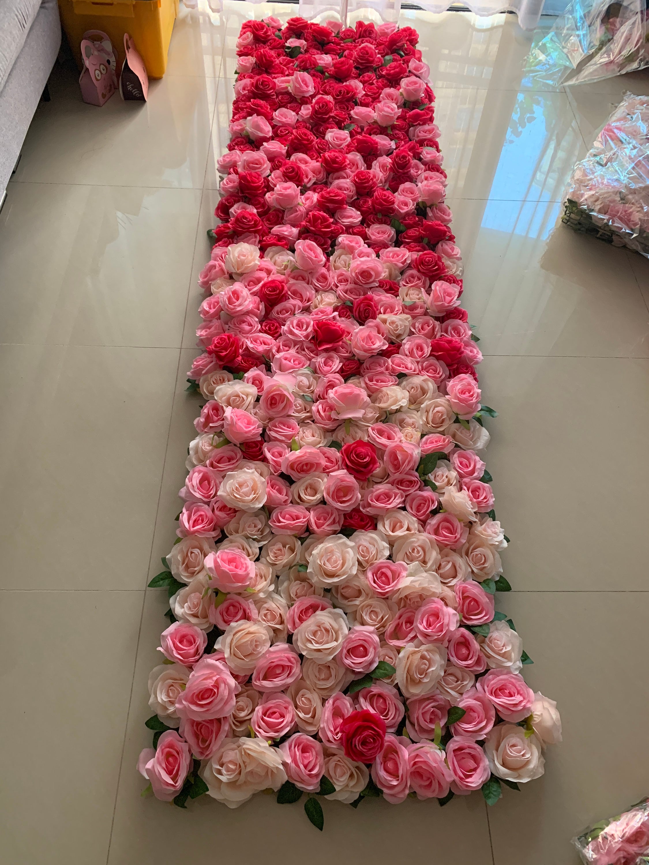 Pink Gradul Floral Wall For Wedding Photography Backdrop Bridal Shower Event Salon Party Arrangement Decor Floral Panels 40x60cm