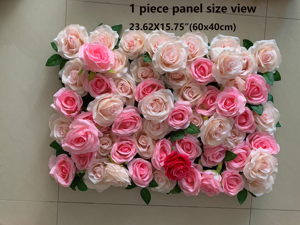 Pink Gradul Floral Wall For Wedding Photography Backdrop Bridal Shower Event Salon Party Arrangement Decor Floral Panels 40x60cm
