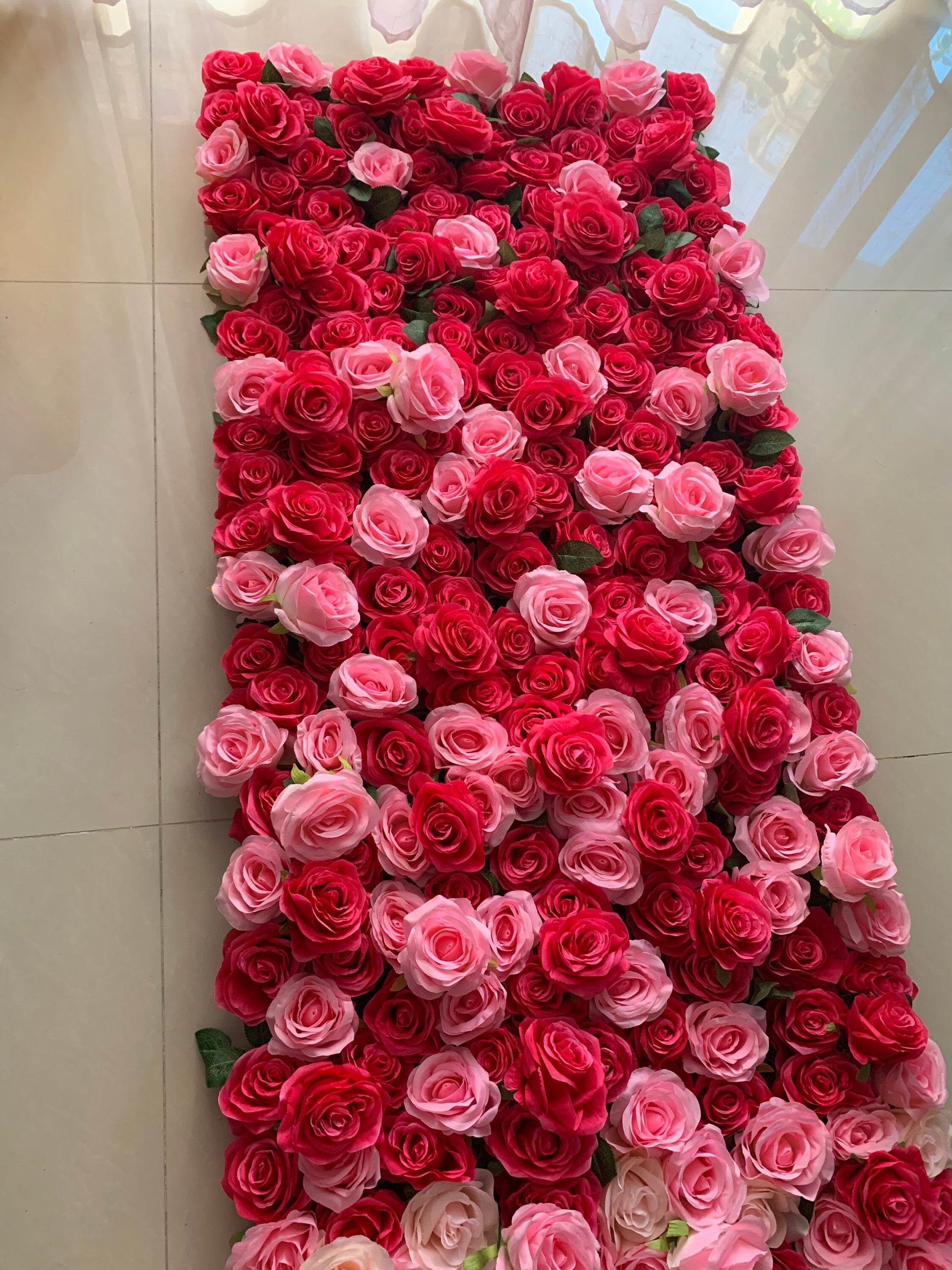 Pink Gradul Floral Wall For Wedding Photography Backdrop Bridal Shower Event Salon Party Arrangement Decor Floral Panels 40x60cm