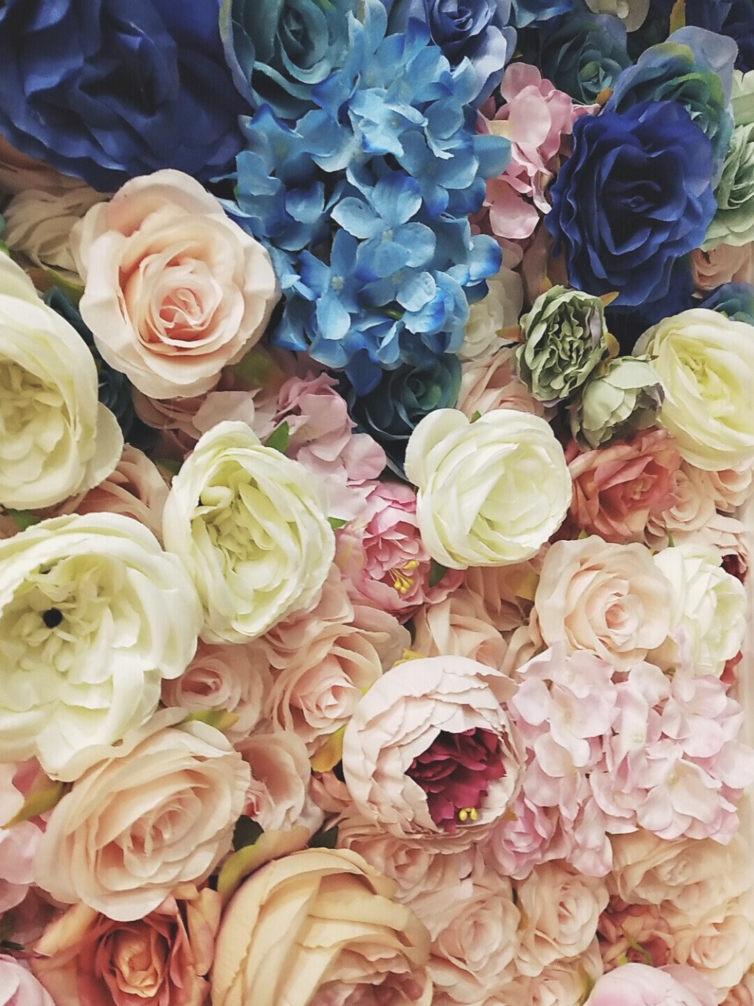 Gradual Royal Blue Flower Wall For Wedding Photography Backdrop Bridal Shower Special Event Salon Arrangement Decor Floral Panels