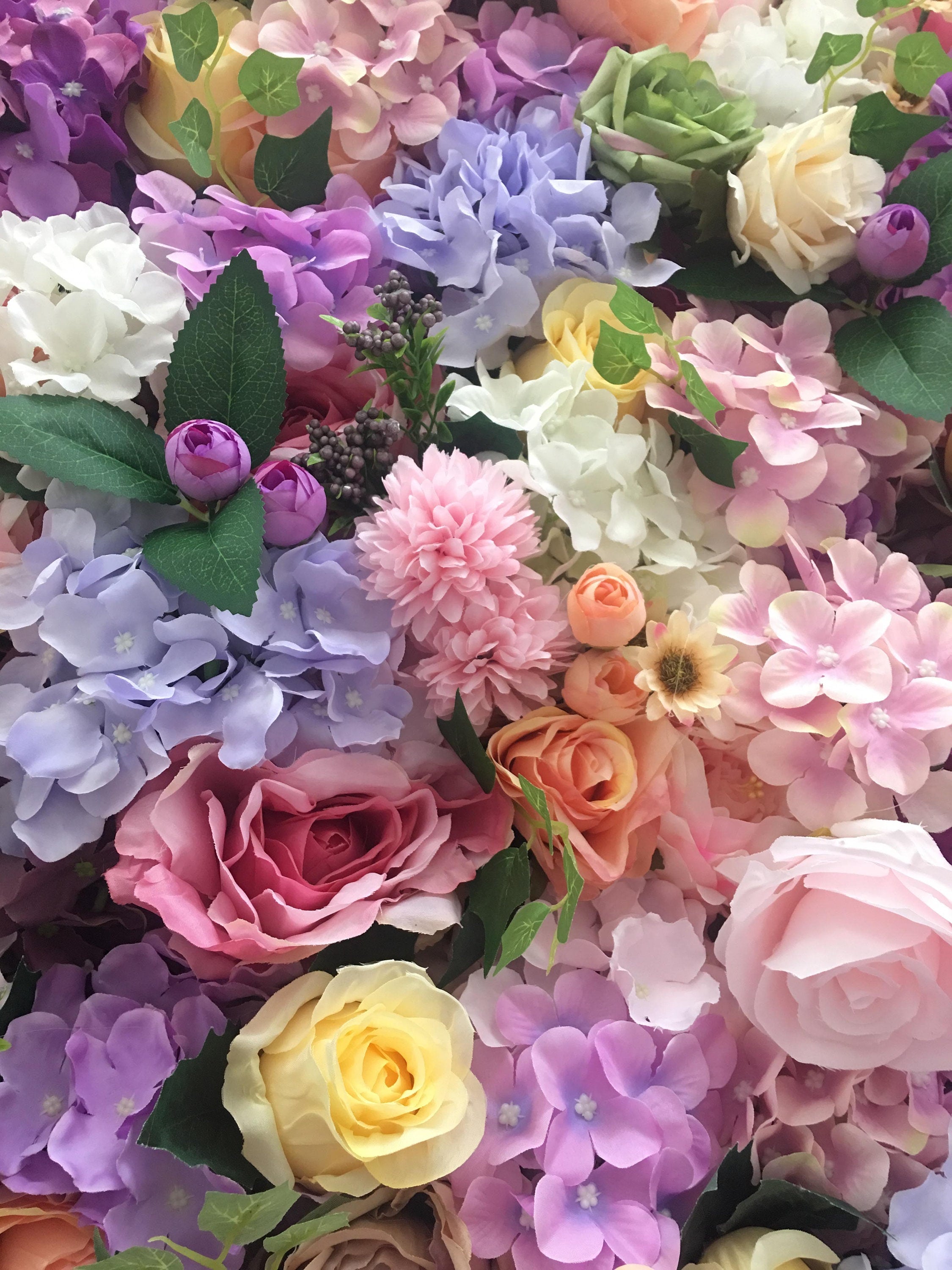 Artifical Simulation Flower Wall For Wedding Photography Background Bridal Shower Baby Shower Arrangement Decor Floral Panels 15.75X23.62"