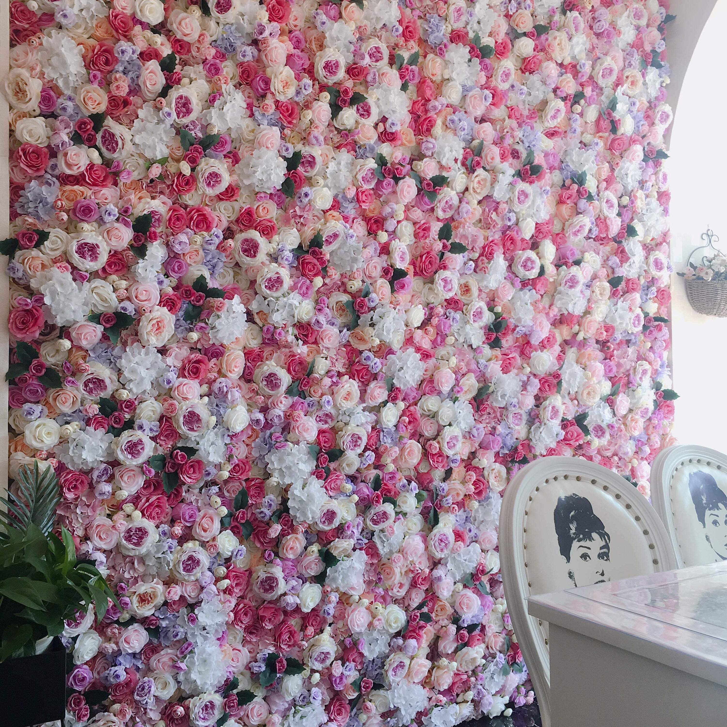 Flower Wall For Wedding Photography Backdrop Bridal Shower Baby Shower Salon Special Event Arrangement Floral Panels