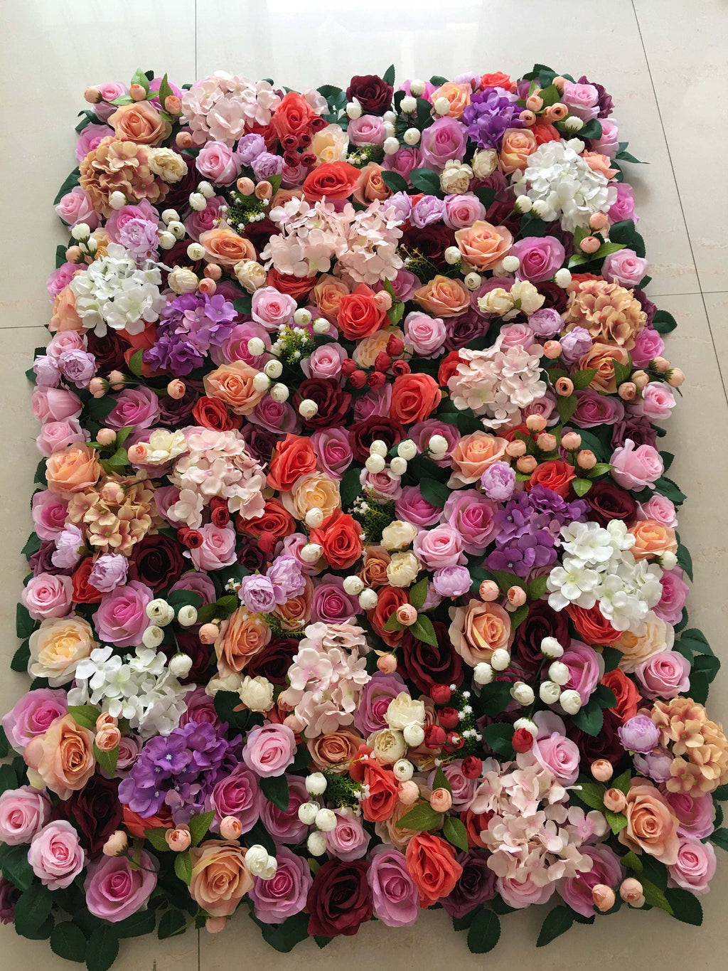 New Fake Flower Wall for Wedding Photography Backdrop Simulation Rose for Special Event Party Decor Panel 15.75x23.62inch