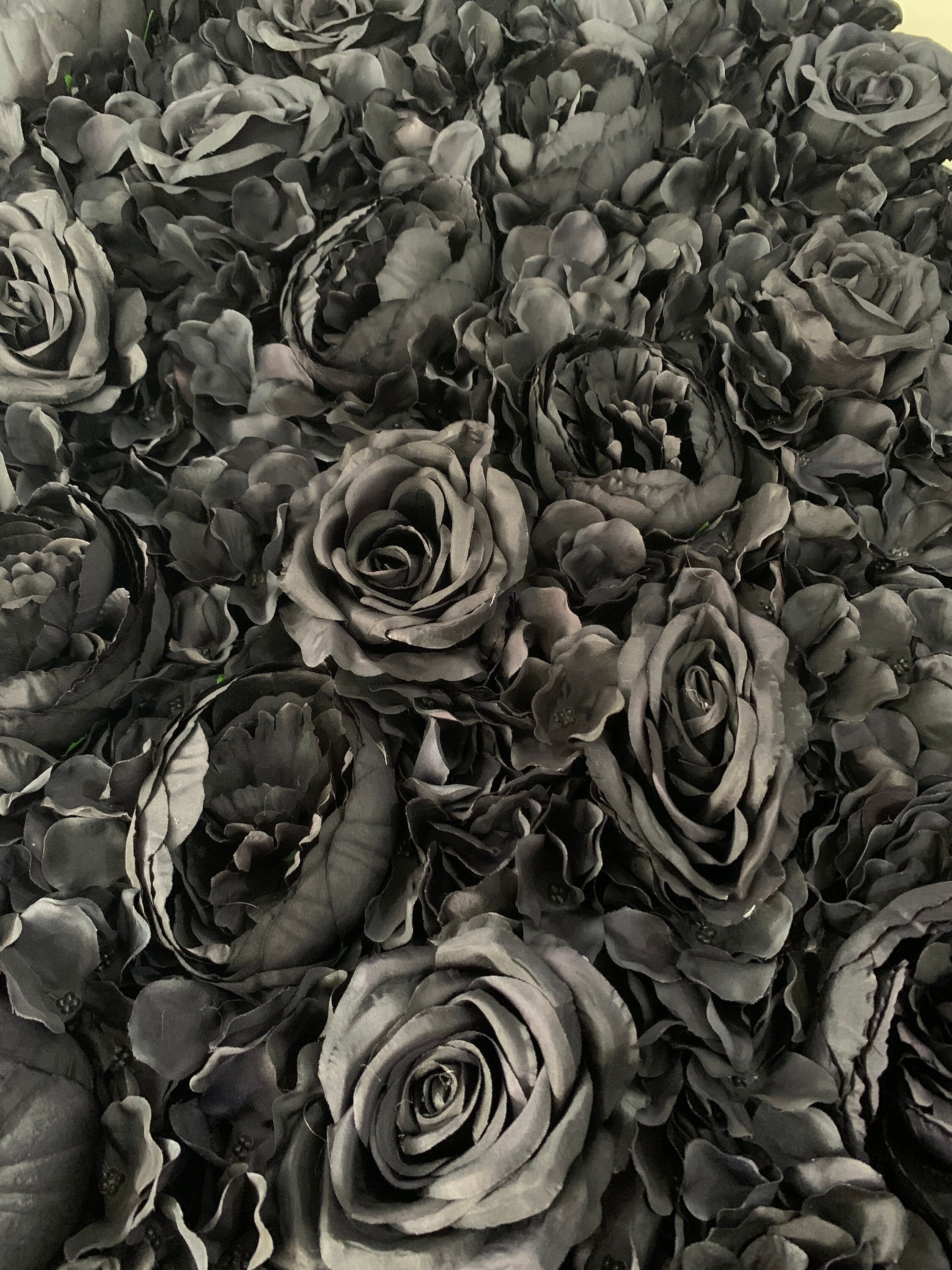 Popular Black Flower Wall  for Wedding Photography Backdrop Special Event Salon Arrangement Decor Floral Panels 40x60cm