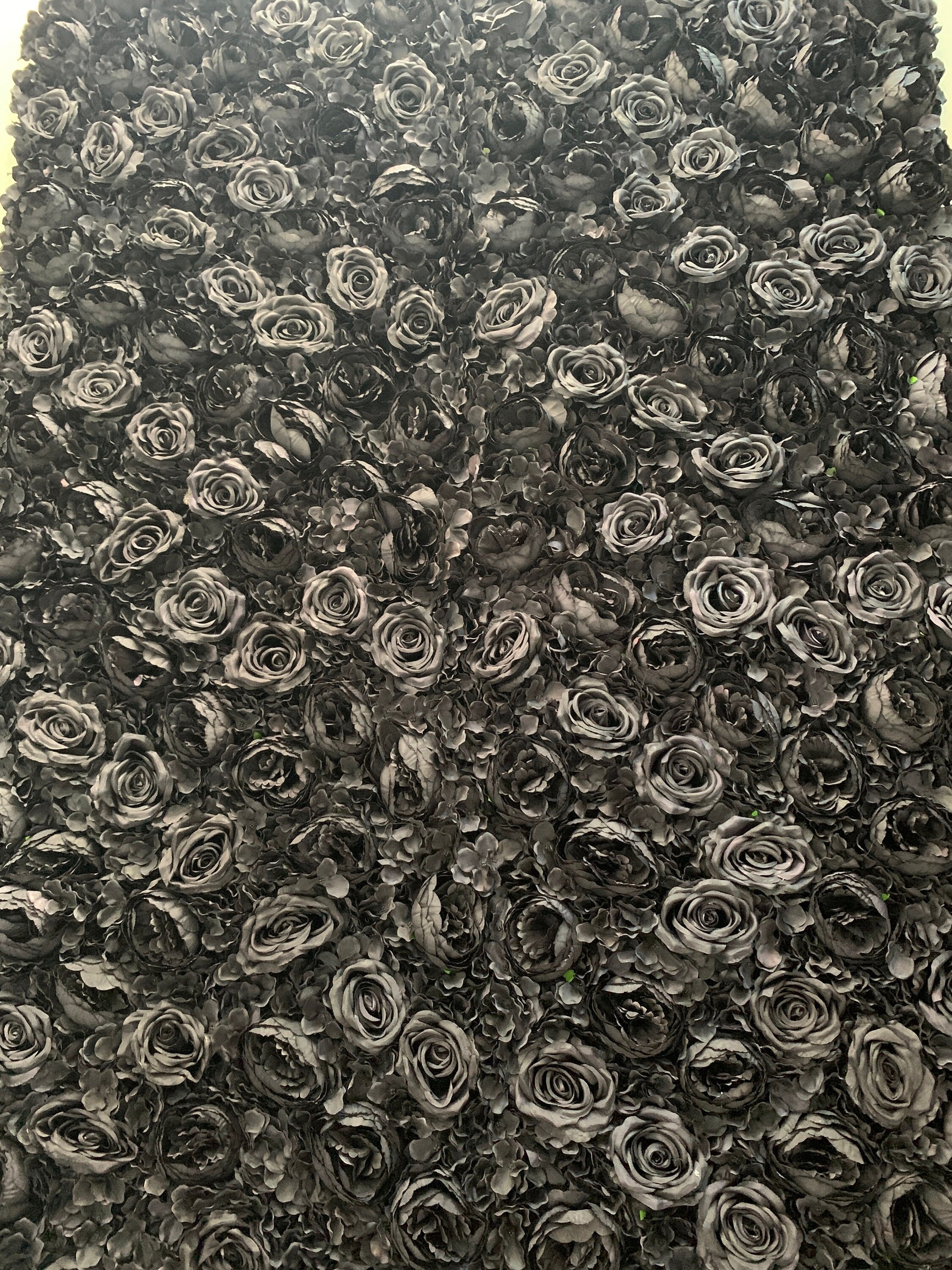 Popular Black Flower Wall  for Wedding Photography Backdrop Special Event Salon Arrangement Decor Floral Panels 40x60cm