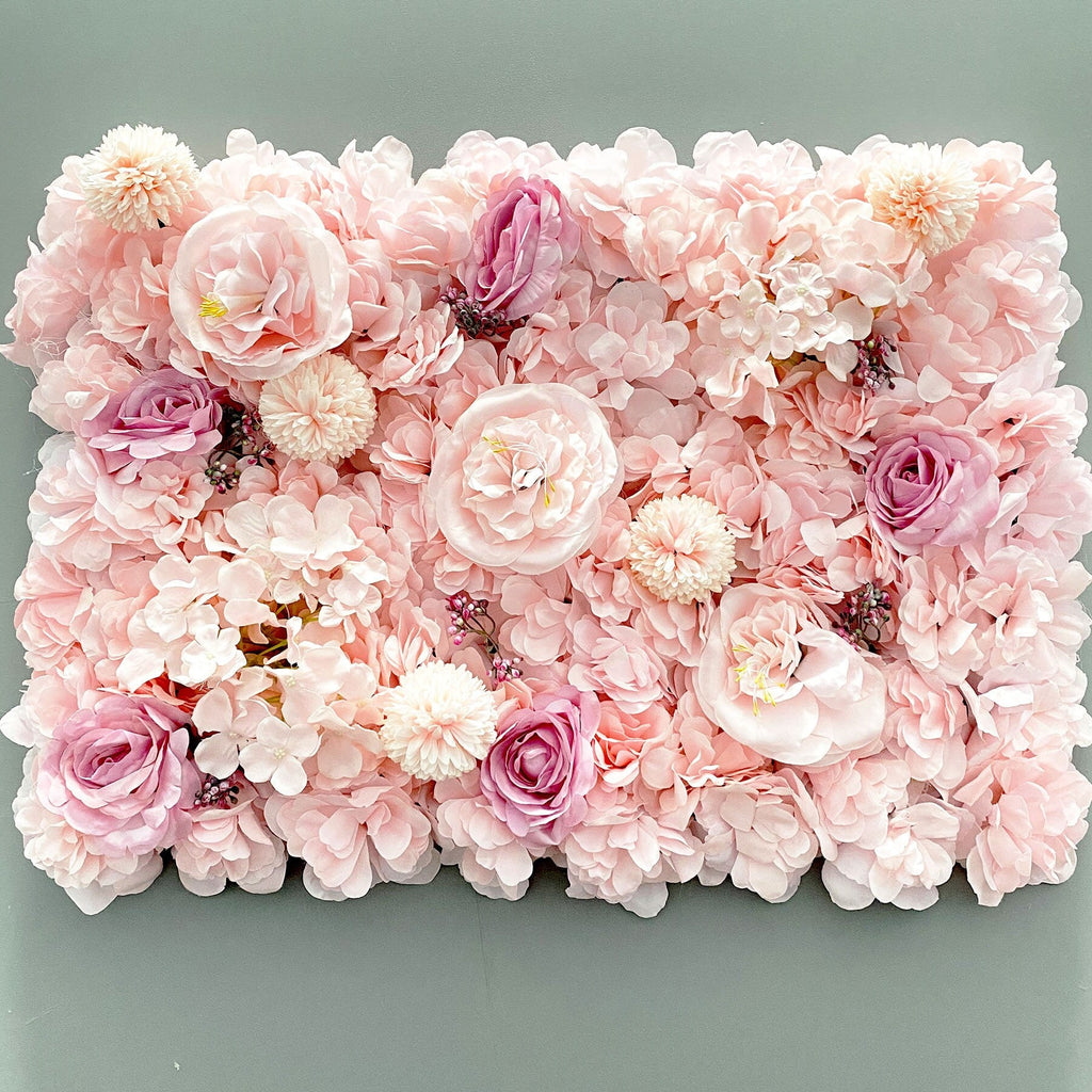 Baby Pink Flower Wall For Wedding Romantic Photography Backdrop Baby Shower Special Event Arrangement Decor Fake Floral Panels