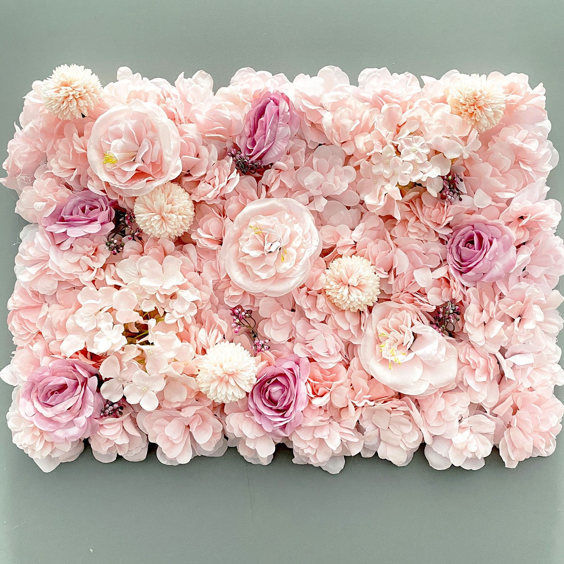 Baby Pink Flower Wall For Wedding Romantic Photography Backdrop Baby Shower Special Event Arrangement Decor Fake Floral Panels