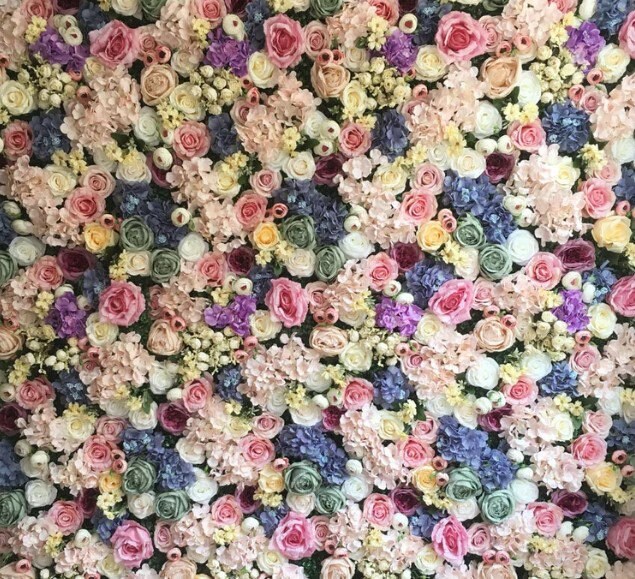 Colorful Flower Wall For Wedding Backdrop Arrangement Decor Bridal Shower Photography Boutique Shop Decor Floral Panels 15.75 x23.62inch