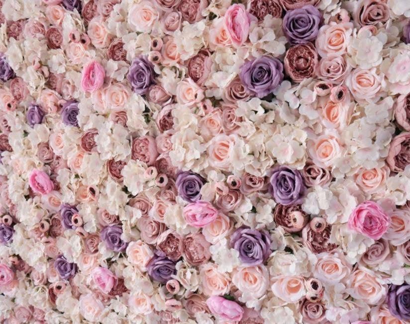Flower Wall For Boutique Shop Decor Wedding Backdrop Arrangement Special Event Bridal Shower Photography Floral Wall Panel 15.75 x23.62inch