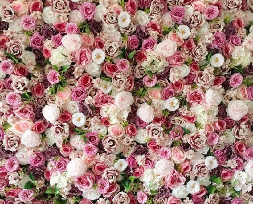 Artificial Flower Wall For Wedding Photography Backdrop Bridal Shower Special Event Party Decor Arrangement Fake Floral Panels 40x60cm