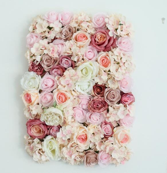 pink Rose Flower Wall for Wedding Photography Backdrop Special Event Salon Party Arrangement Rose Wall Decor Floral Panels