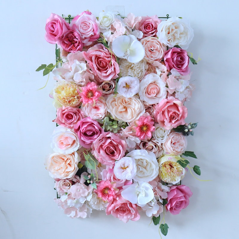 pink Rose Flower Wall For Romantic Photography Backdrop Bridal Shower Special Event Arrangement Decor Floral Panels 40x60cm