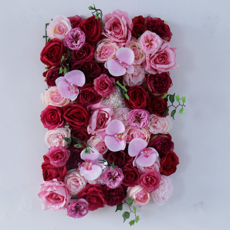 Fuschia Orchids Wedding Flower Wall  For Romantic Photography Backdrop Baby Shower Special Event Decor Fake Floral Panels 40*60cm