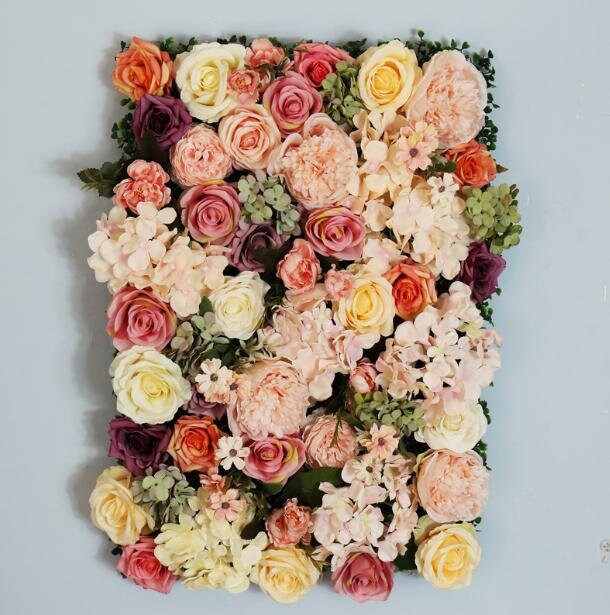 Autumn Flower Wall Peony Rose Wedding Romantic Photography Backdrop Bridal Shower Baby Shower Decor Floral panels  15.75X23.62inch