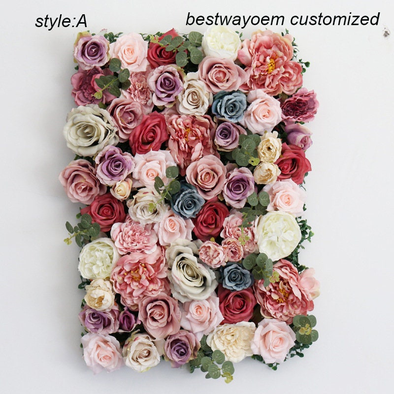 Flower Wall For Wedding Photography Backdrop Fake Flower Wall  for Special Event Party Boutique Shop Decor Foral Panels