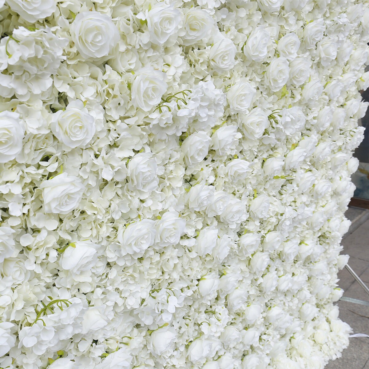 White Flower Wall Wedding Photography Backdrop Special Event Party Boutique Shop Arrangement Decor Floral Panels