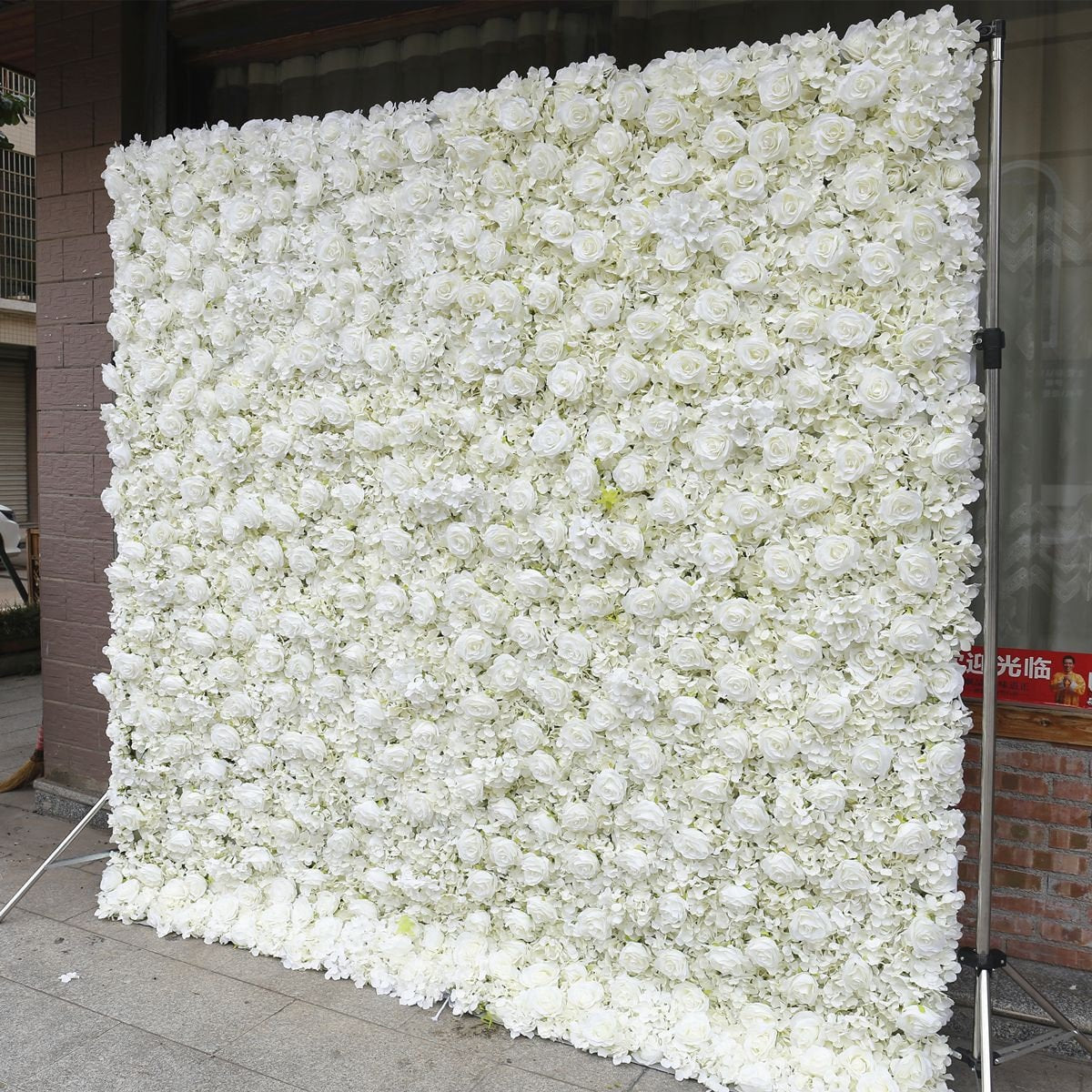 White Flower Wall Wedding Photography Backdrop Special Event Party Boutique Shop Arrangement Decor Floral Panels