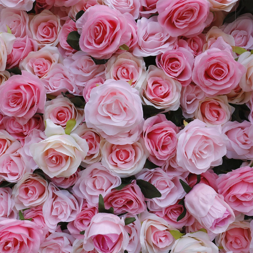 Beauty Pink Flower Wall For Wedding Arrangement Event Salon Party Photography Backdrop Fabric Rolling Up Curtain Fabric Cloth