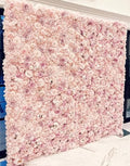 Baby Pink Flower Wall For Wedding Romantic Photography Backdrop Baby Shower Special Event Arrangement Decor Fake Floral Panels