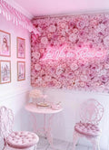 Candy Pink Purple Flower Wall For Romantic Photography Backdrop Baby Shower Bridal Shower Home Decor Floral Panels 15.75X23.62inch