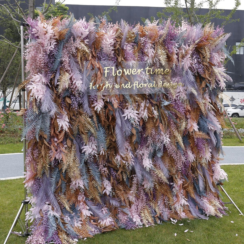 Romandic Autumn Flower Wall  On Cloth Fabric Wedding Party Photo Backdrop Bridal Shower Special Event Top Quality Easy Quick Assemble
