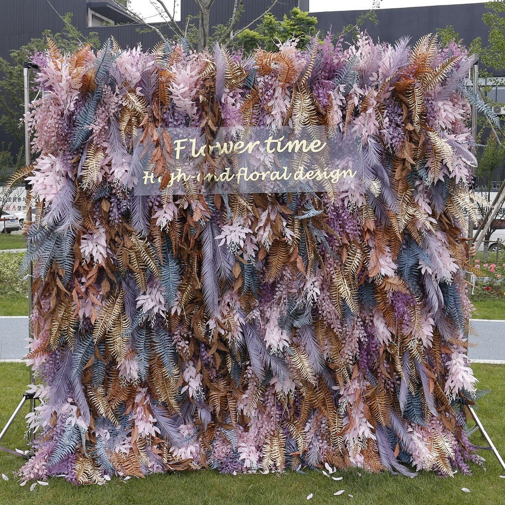 Romandic Autumn Flower Wall  On Cloth Fabric Wedding Party Photo Backdrop Bridal Shower Special Event Top Quality Easy Quick Assemble
