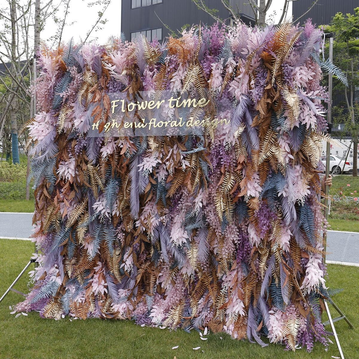 Romandic Autumn Flower Wall  On Cloth Fabric Wedding Party Photo Backdrop Bridal Shower Special Event Top Quality Easy Quick Assemble