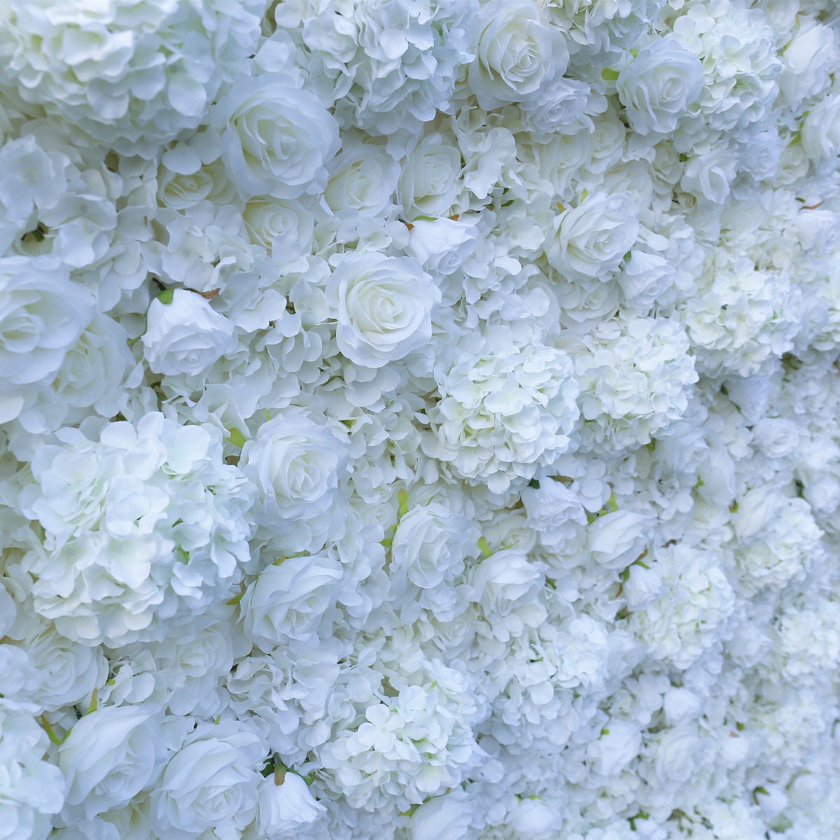 White Flower Wall for Wedding Arrangement Bridal Shower Event Salon Party Photography Backdrop Fabric Rolling Up Curtain Fabric Cloth
