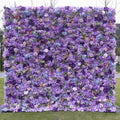 Romatic Violet Flower Wall For Wedding Arrangement Event Salon Party Photography Backdrop Fabric Rolling Up Curtain Fabric Cloth